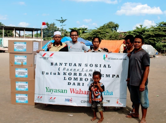 Lampu Karya SMK Binaan Wahana ‘Terangi’ Pengungsi Lombok