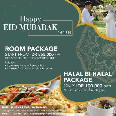 Promo Mudik dan Halal Bihalal hanya di Hotel Santika Radial Palembang
